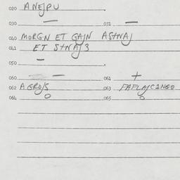 Eastern questionnaire, answ...