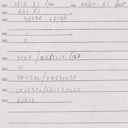 Eastern questionnaire, answ...