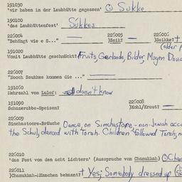 Western questionnaire, answ...