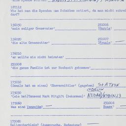 Western questionnaire, answ...