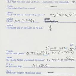 Western questionnaire, answ...