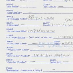 Western questionnaire, answ...