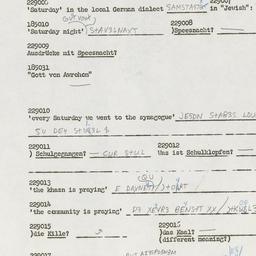 Western questionnaire, answ...