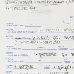 Western questionnaire, answ...