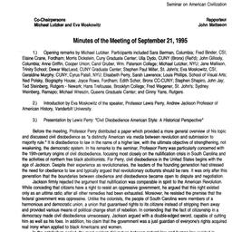 Minutes, 1995-09-21. Americ...