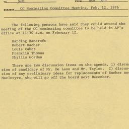 Nominating Committee