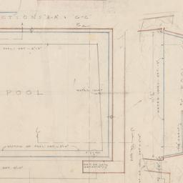 Swimming pool plan, sections