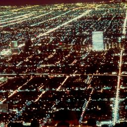 Aerial view, Los Angeles at...