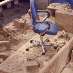 Interior view, sand coated ...