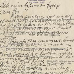 Letter from William Hodges ...