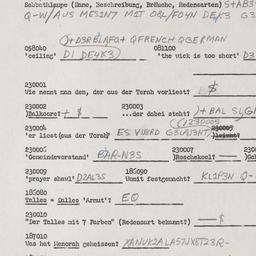 Western questionnaire, answ...