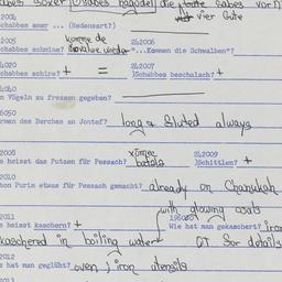Western questionnaire, answ...