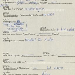 Western questionnaire, answ...