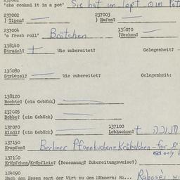 Western questionnaire, answ...
