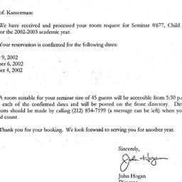 Correspondence, 2003-07-10....