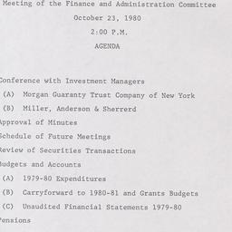 Meeting of the Finance and ...
