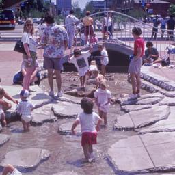 Children playing in small w...