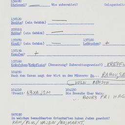 Western questionnaire, answ...