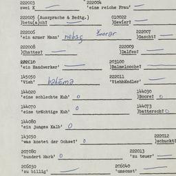 Western questionnaire, answ...
