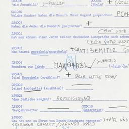 Western questionnaire, answ...