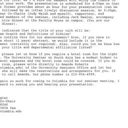 Correspondence, 2001-05-07....