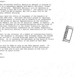 Announcements, 2004-05-03. ...
