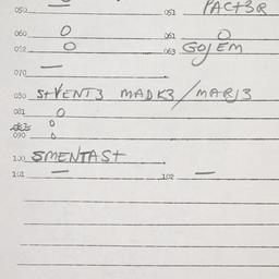 Eastern questionnaire, answ...