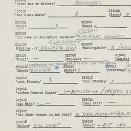 Western questionnaire, answ...