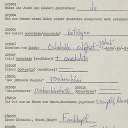 Western questionnaire, answ...