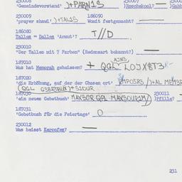 Western questionnaire, answ...