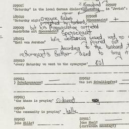 Western questionnaire, answ...