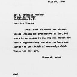 Letter from Charles Dollard...