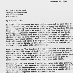 Letter from Ordway Tead to ...