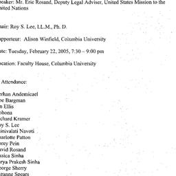 Minutes, 2005-02-22. The Pr...