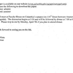 Announcements, 2003-04-08. ...