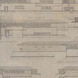 East, north, south elevations