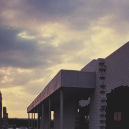 Exterior view, layered faca...