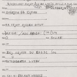 Eastern questionnaire, answ...