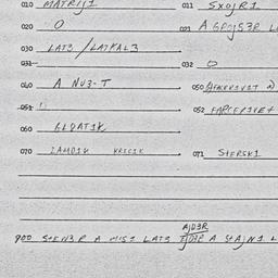 Eastern questionnaire, answ...
