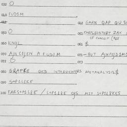 Eastern questionnaire, answ...