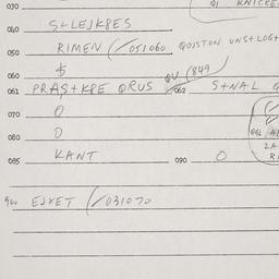 Eastern questionnaire, answ...