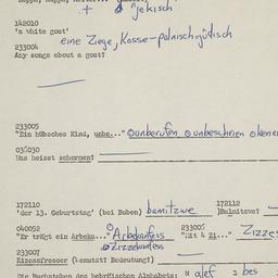 Western questionnaire, answ...