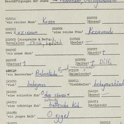 Western questionnaire, answ...