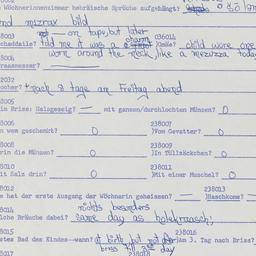 Western questionnaire, answ...