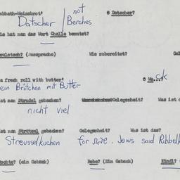 Western questionnaire, answ...