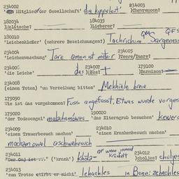 Western questionnaire, answ...