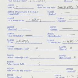 Western questionnaire, answ...