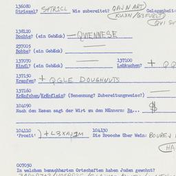 Western questionnaire, answ...