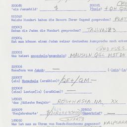 Western questionnaire, answ...
