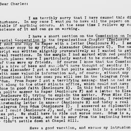 Letter from Gunnar Myrdal t...